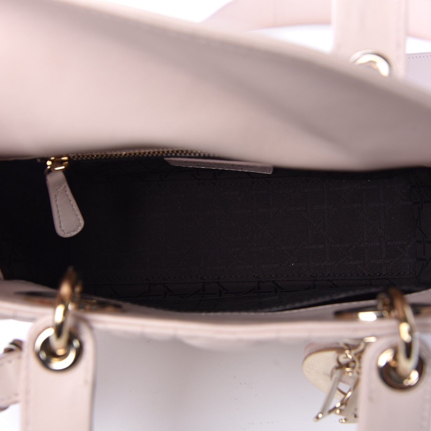 Lambskin Cannage Small Lucky Badges My Lady Dior Pink