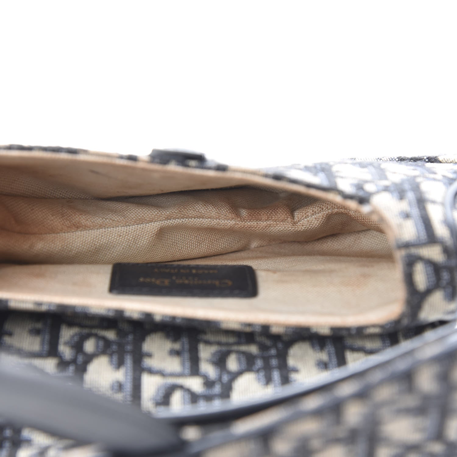 Christian Dior Oblique Mini Saddle Bag Blue 5 of 12