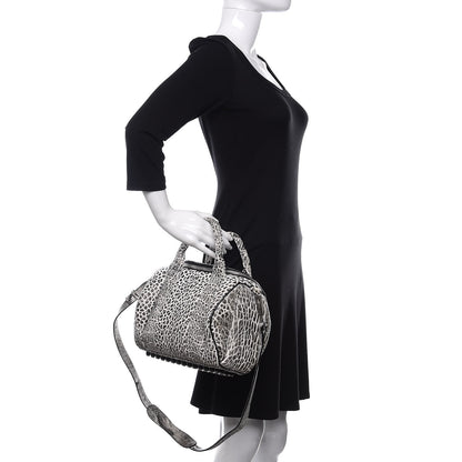 Alexander Wang Pebbled Lambskin Rockie Black White Rhodium Hardware 3 of 11