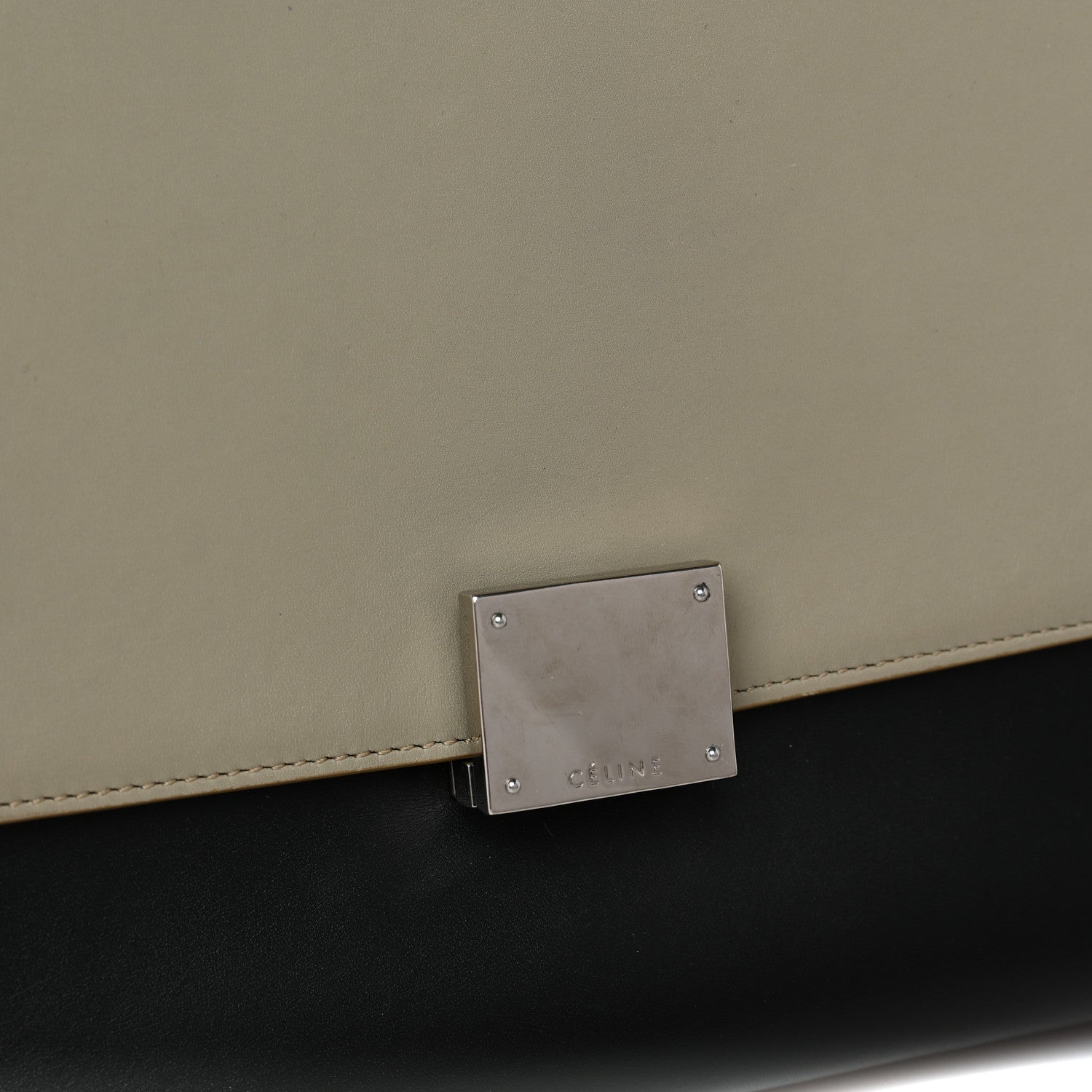 Celine Satin Calfskin Small Tri-Color Trapeze Alizarin 10 of 12