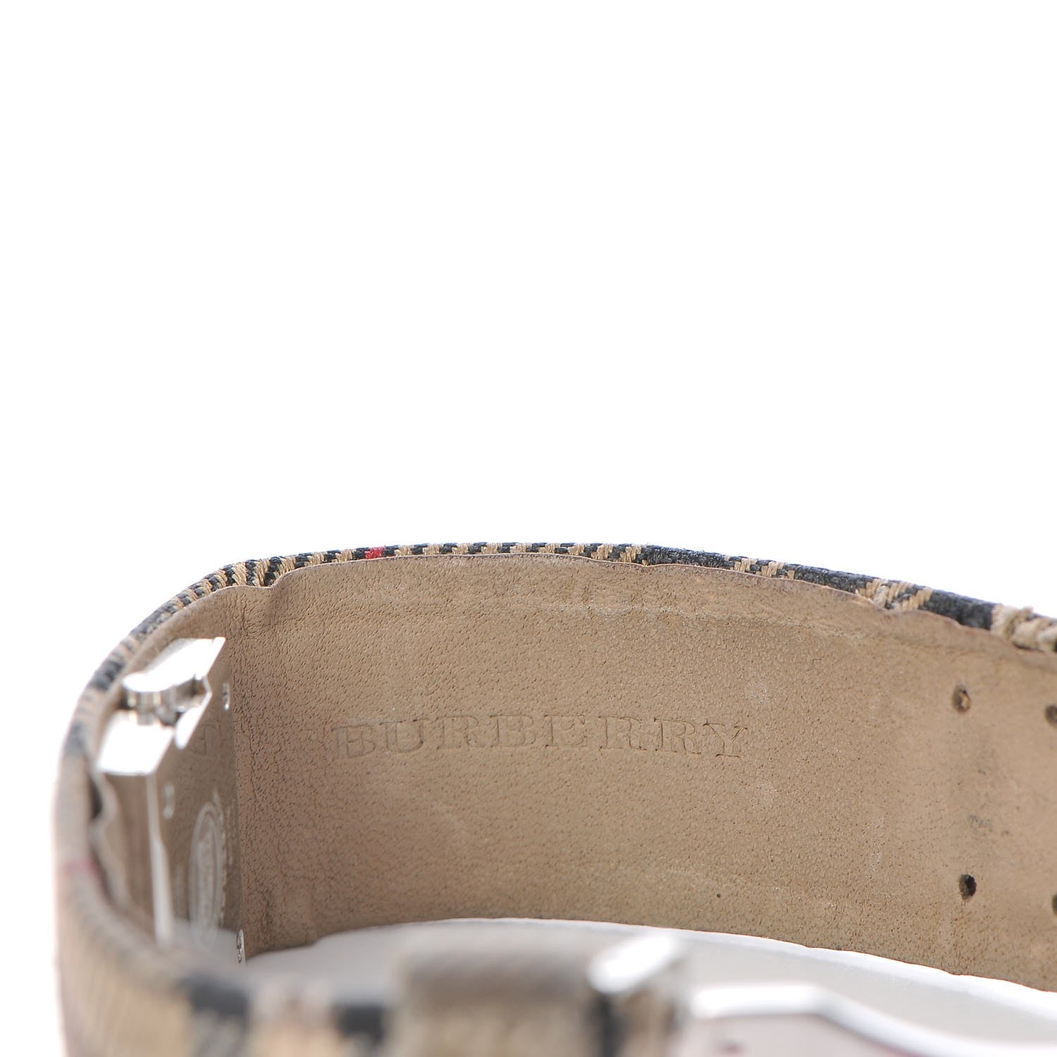 Burberry Stainless Steel Calfskin 24mm Quartz Watch Beige BU4008 11 of 11
