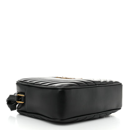 Saint Laurent Calfskin Matelasse Monogram Lou Camera Bag Black 4 of 10
