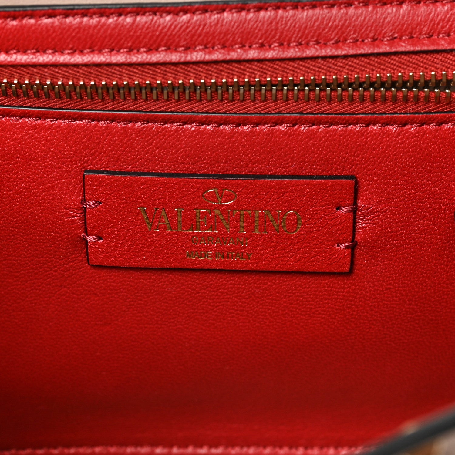 Valentino Garavani Nappa Rockstud Spike Wallet On Chain Poudre 6 of 8