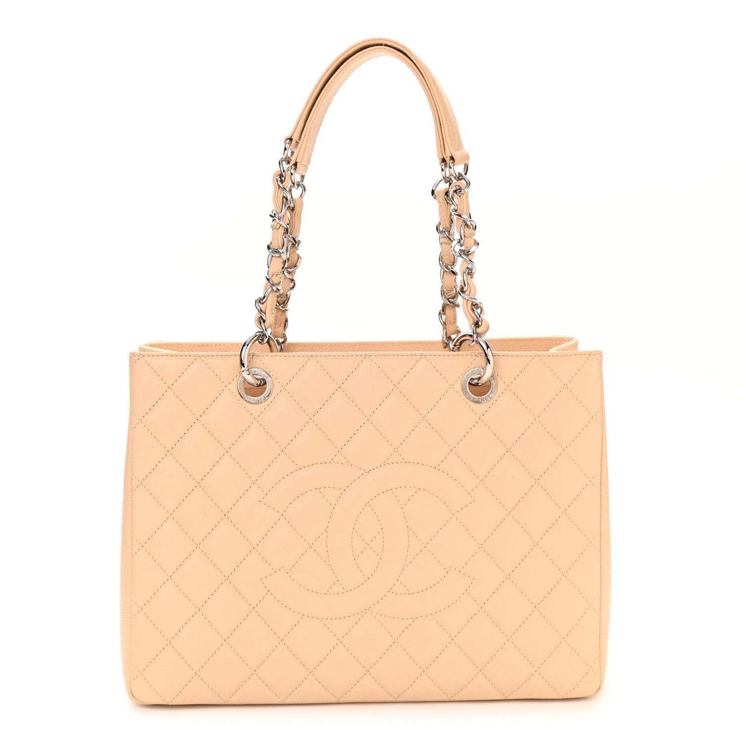 Chanel Caviar Quilted Grand Shopping Tote GST Beige Clair 1 of 11