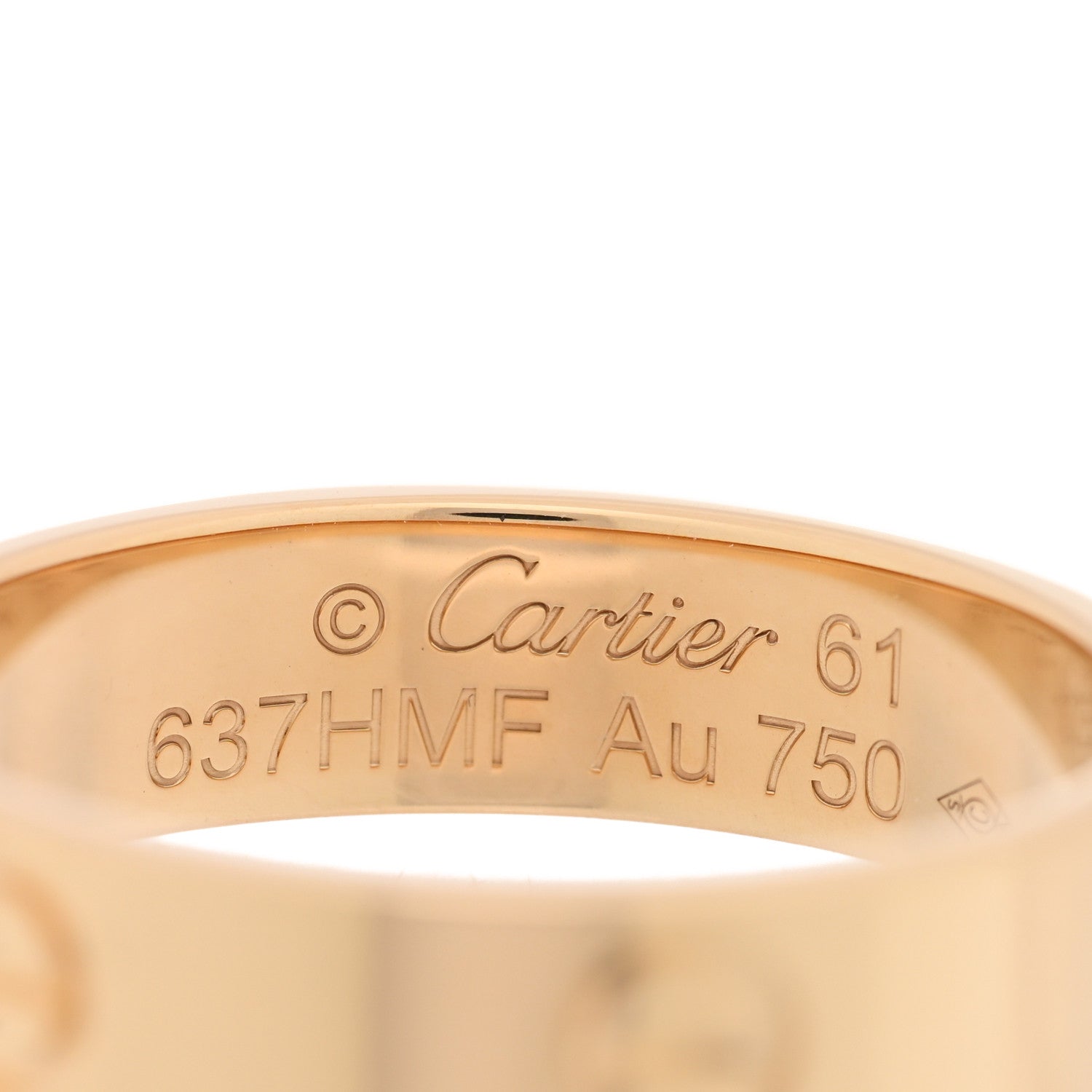 Cartier 18K Yellow Gold 5.5mm LOVE Ring 61 9.5 4 of 5
