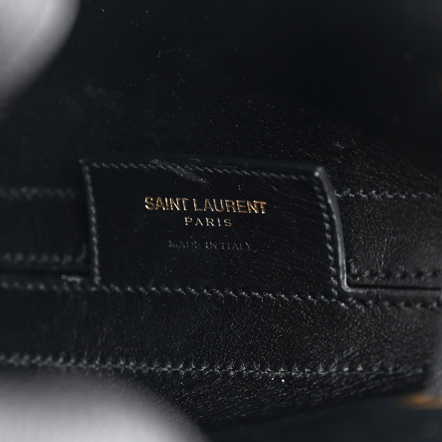 Grained Calfskin Medium Emmanuelle Bucket Bag Black