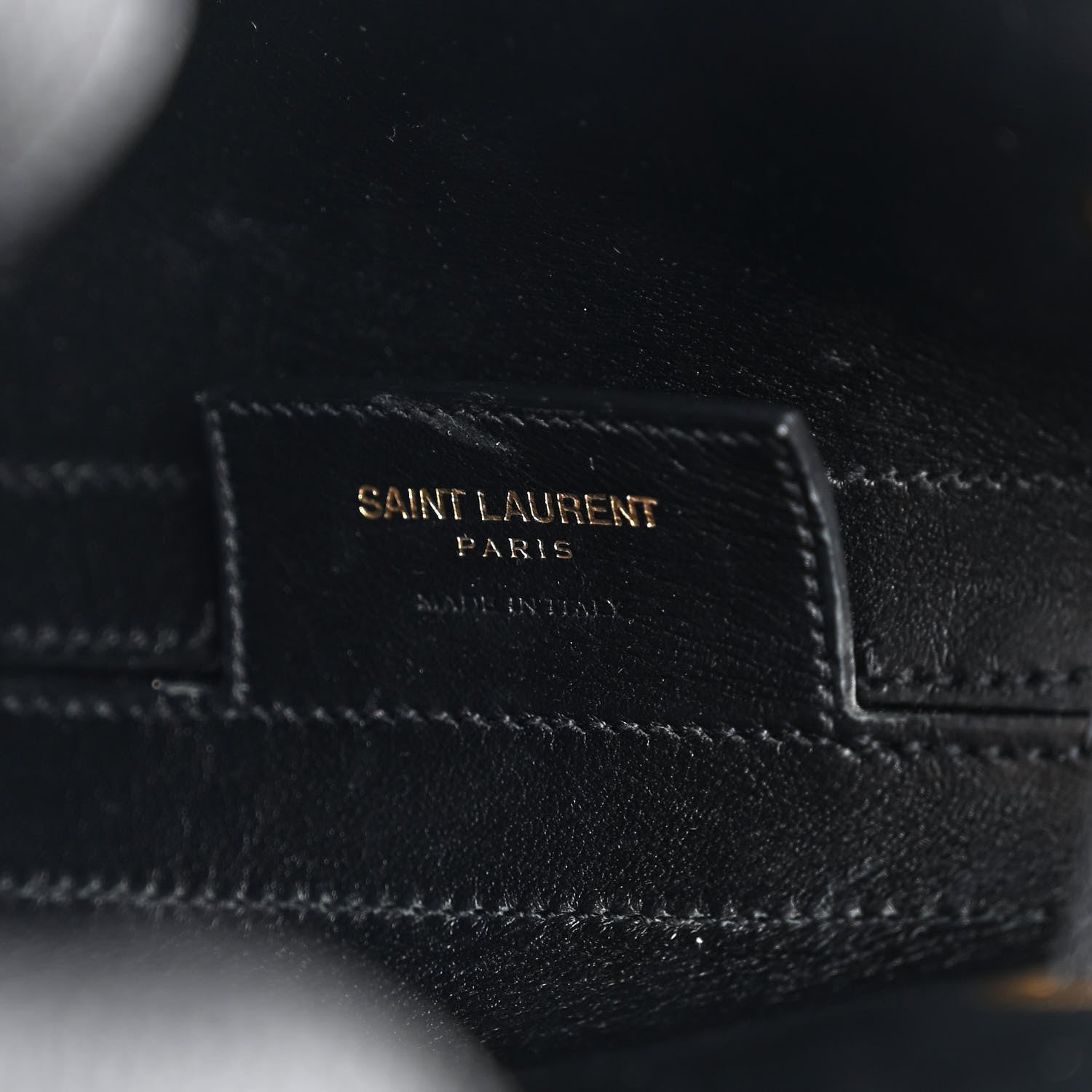 Saint Laurent Grained Calfskin Medium Emmanuelle Bucket Bag Black 6 of 13