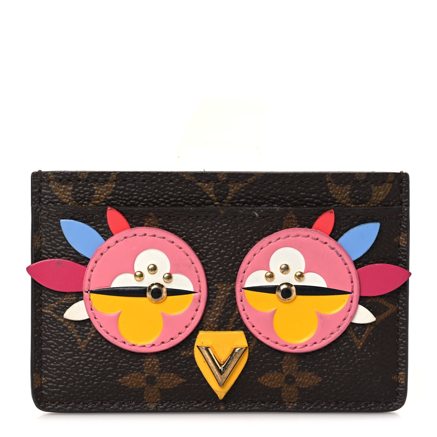 Monogram Lovely Birds Card Holder