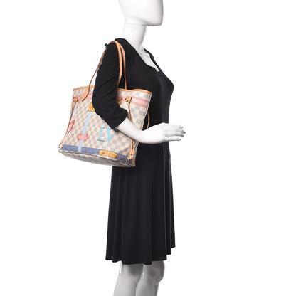 Louis Vuitton Damier Azur Summer Trunks Neo Neverfull MM 2 of 10