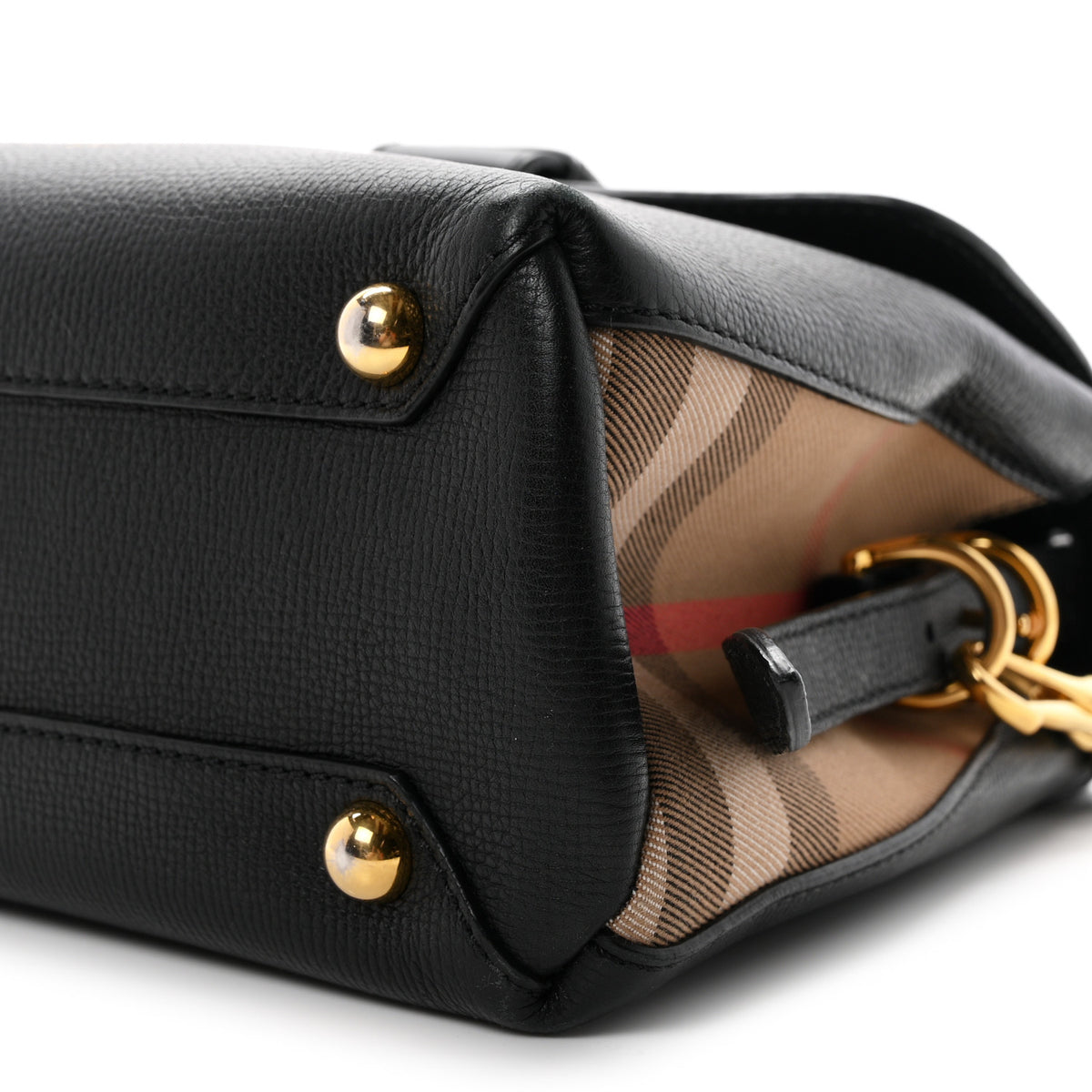 Burberry Derby Calfskin House Check Small Camberley Black 10 of 10