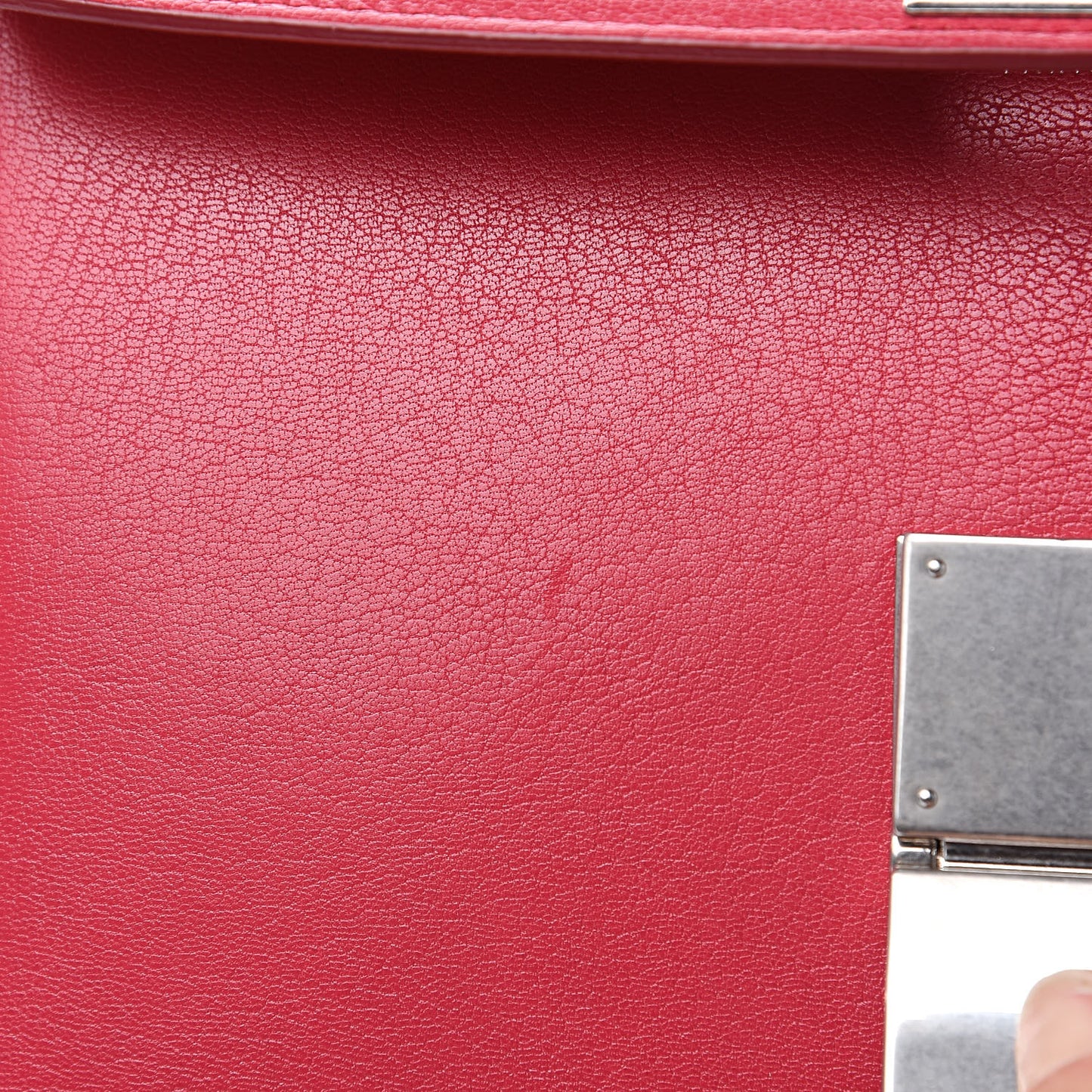 Goatskin Medium Classic Box Flap Bag Dark Pink