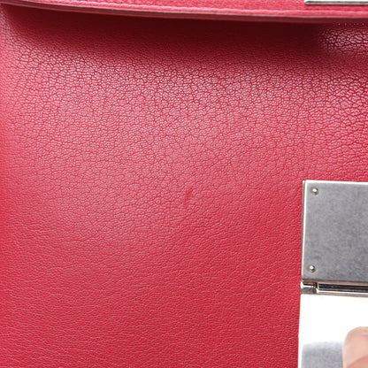 Celine Goatskin Medium Classic Box Flap Bag Dark Pink 10 of 11