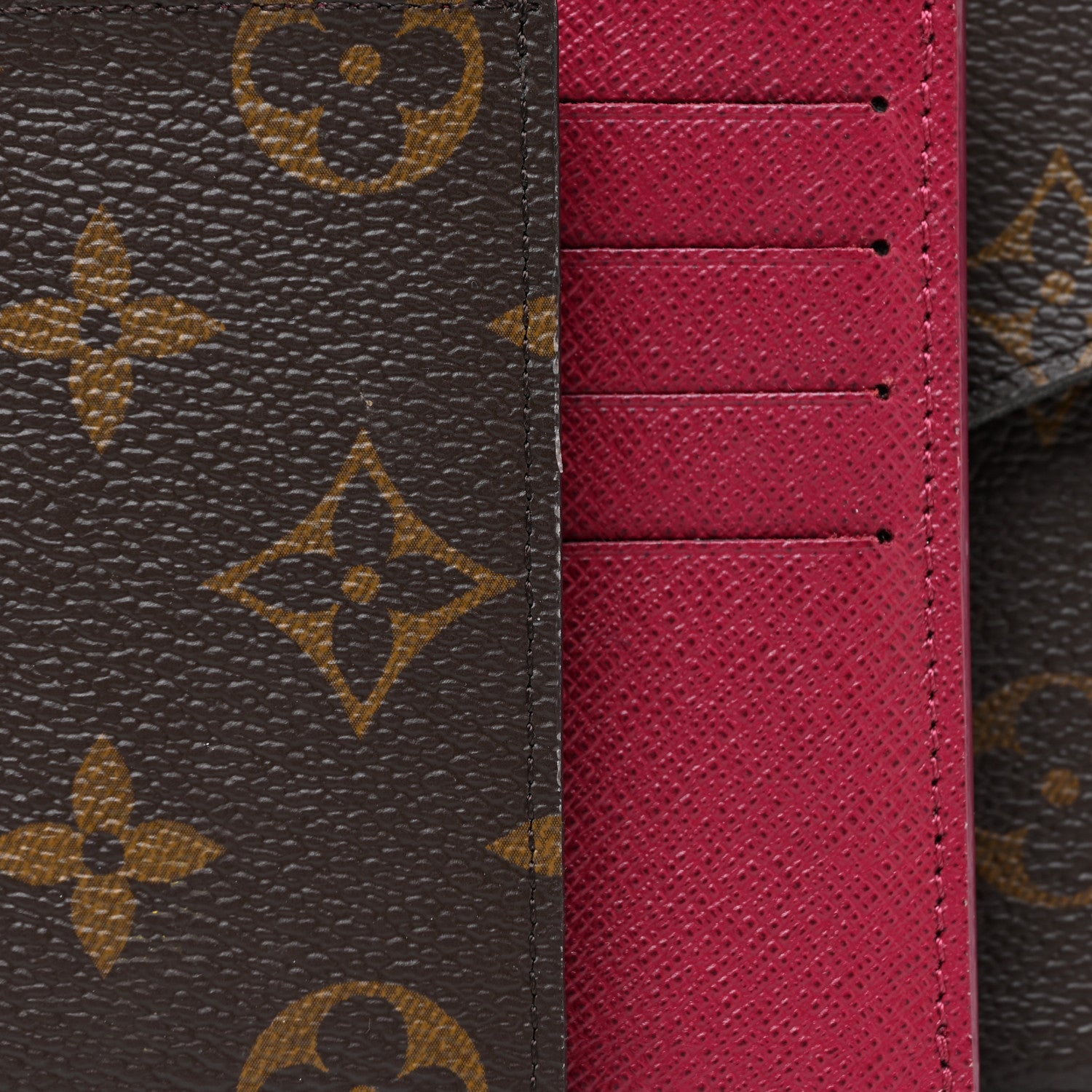 Louis Vuitton Monogram Pochette Felicie Chain Wallet Fuchsia 12 of 14