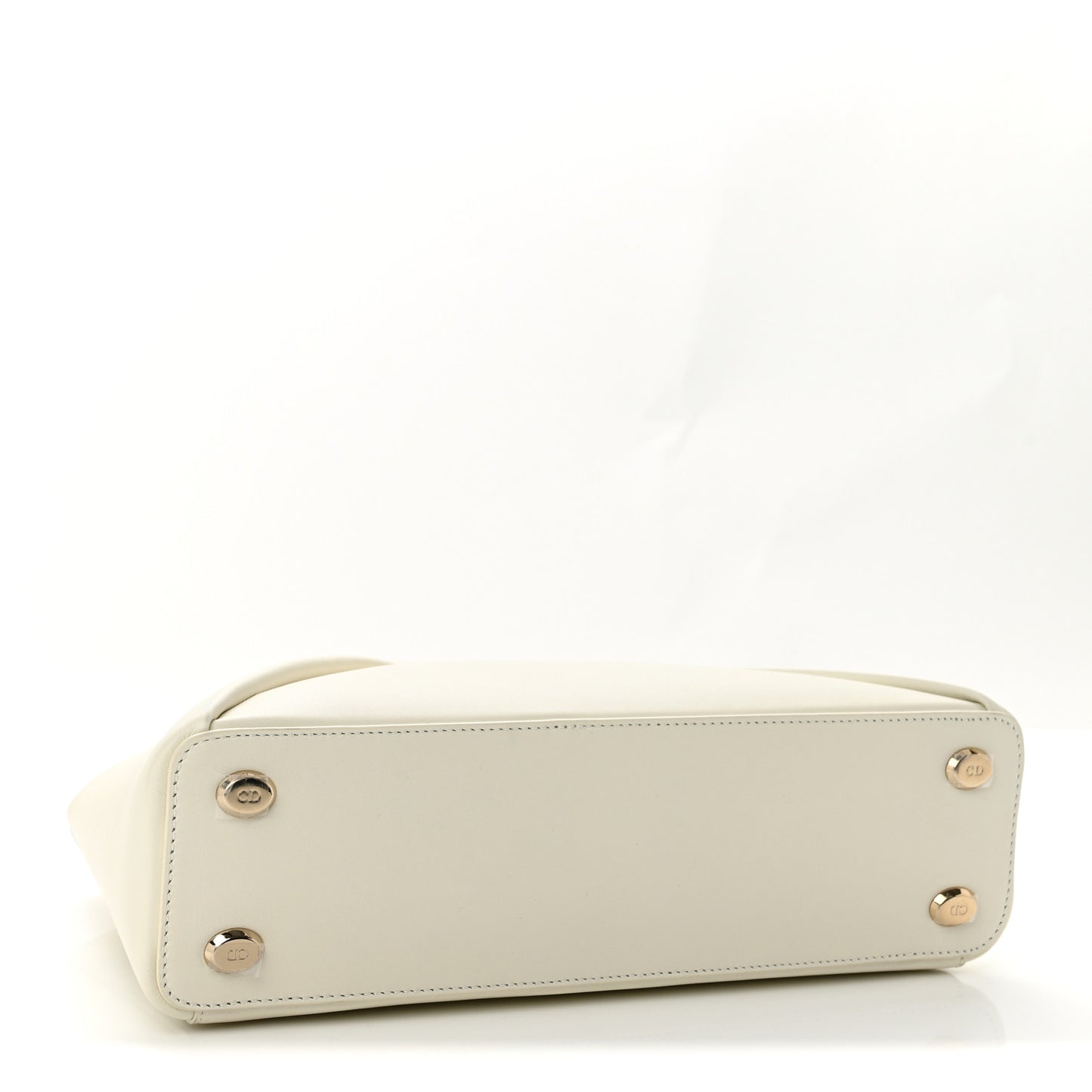 Shiny Smooth Calfskin Small Cigale Bag Latte
