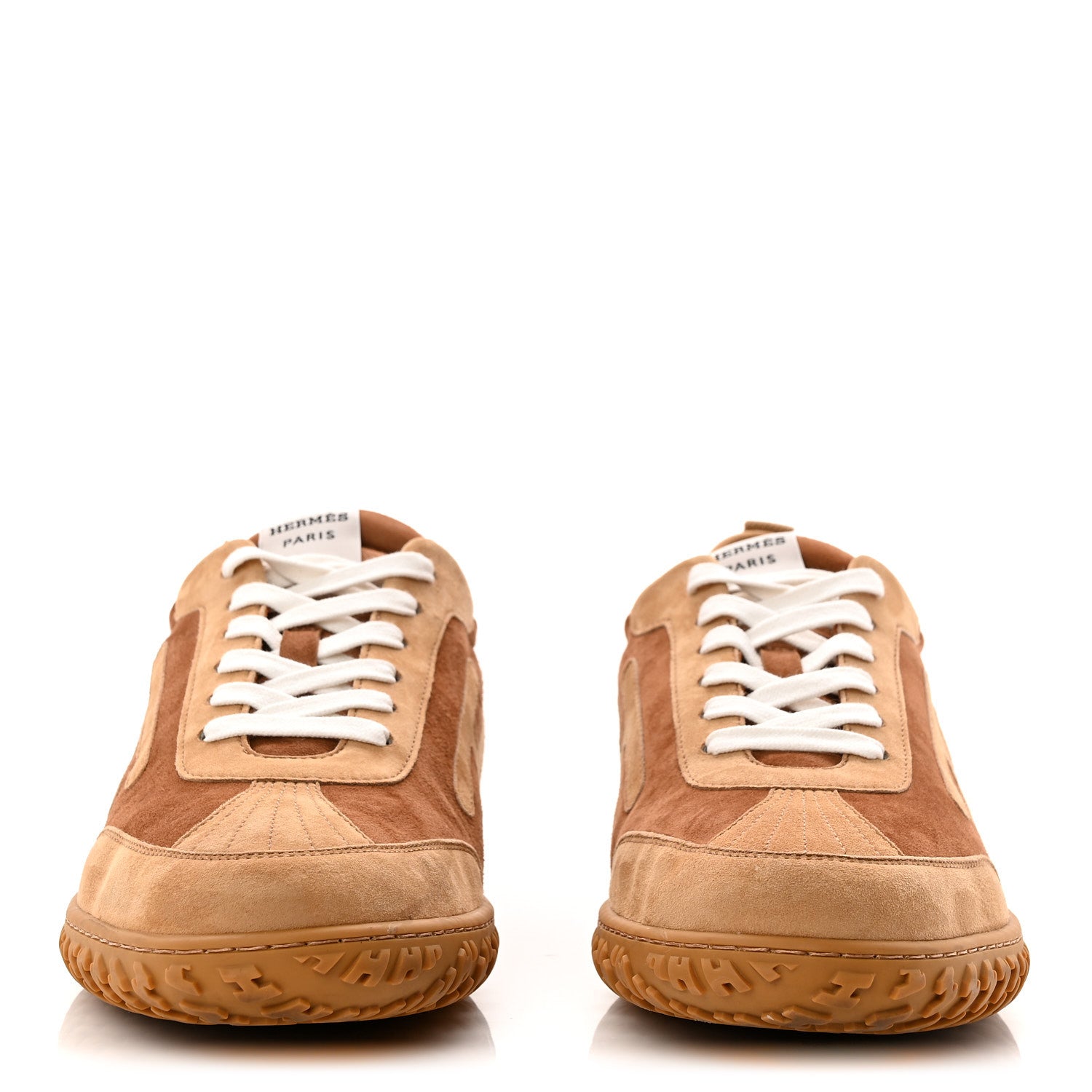 Hermes Suede Goatskin Mens Jet Sneakers 43 Brun Amourette Miel