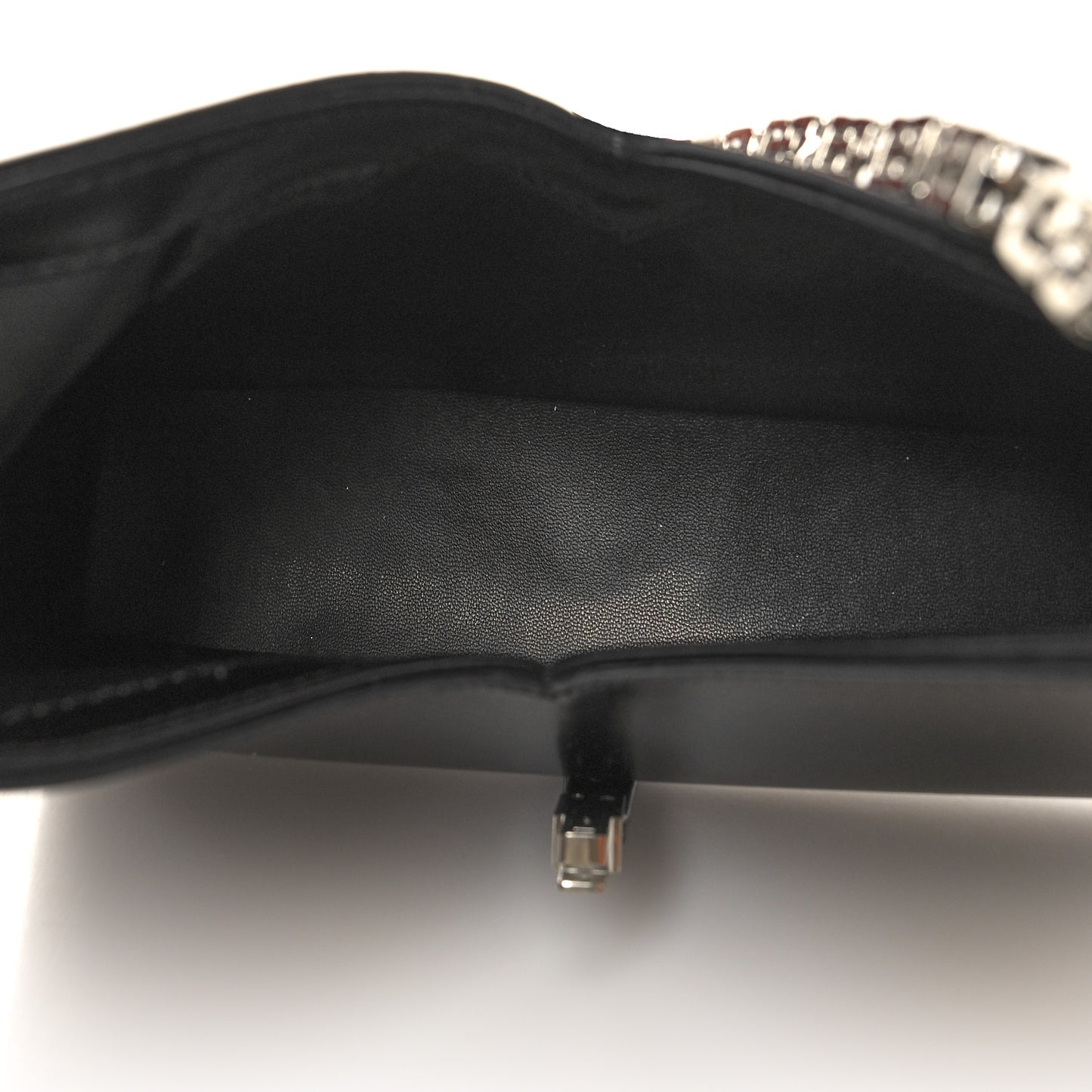 Box Calfskin Mini Cut Out Shoulder Bag Black