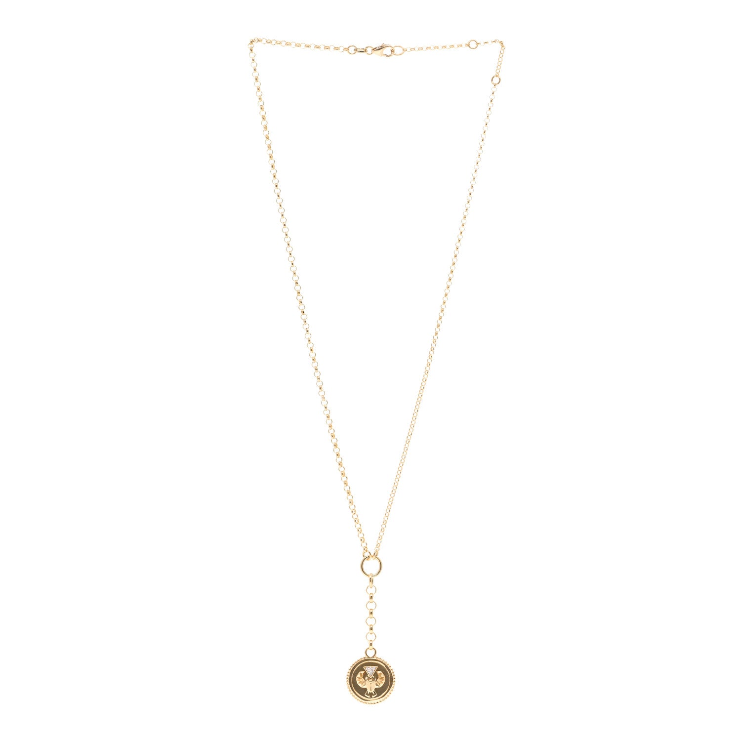 Foundrae 18K Yellow Gold Diamond Protection Baby Mixed Belcher Extension Chain Necklace 3 of 5