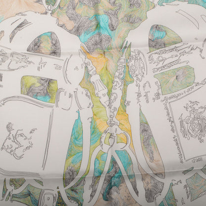 Hermes Silk Brides De Gala En Finesse Scarf Aqua Vert 3 of 7