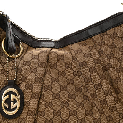 Gucci Monogram Medium Sukey Hobo Dark Brown 8 of 14