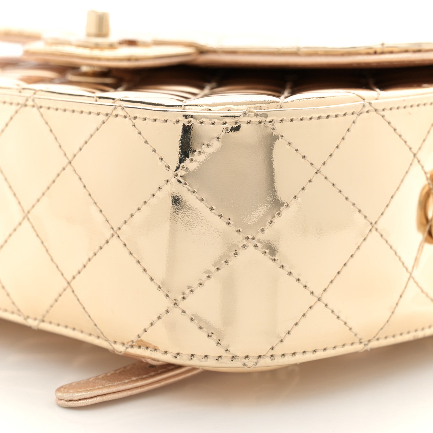 Chanel Mirror Calfskin Metallic Calfskin Quilted Hollywood Boulevard Backpack With Coin Purse Gold 11 of 12