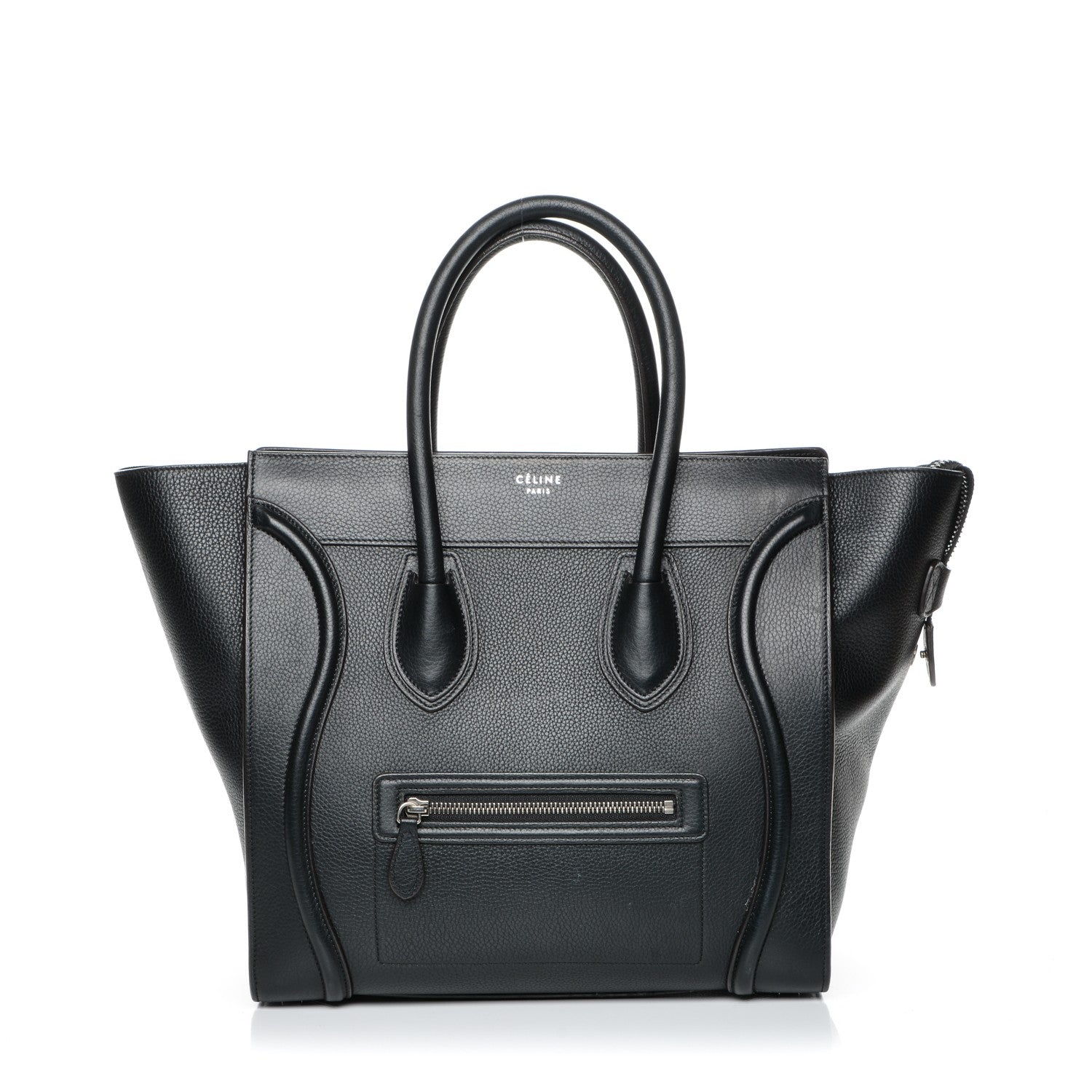Celine Drummed Calfskin Mini Luggage Black 1 of 9