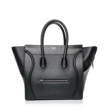 Celine Drummed Calfskin Mini Luggage Black 1 of 9