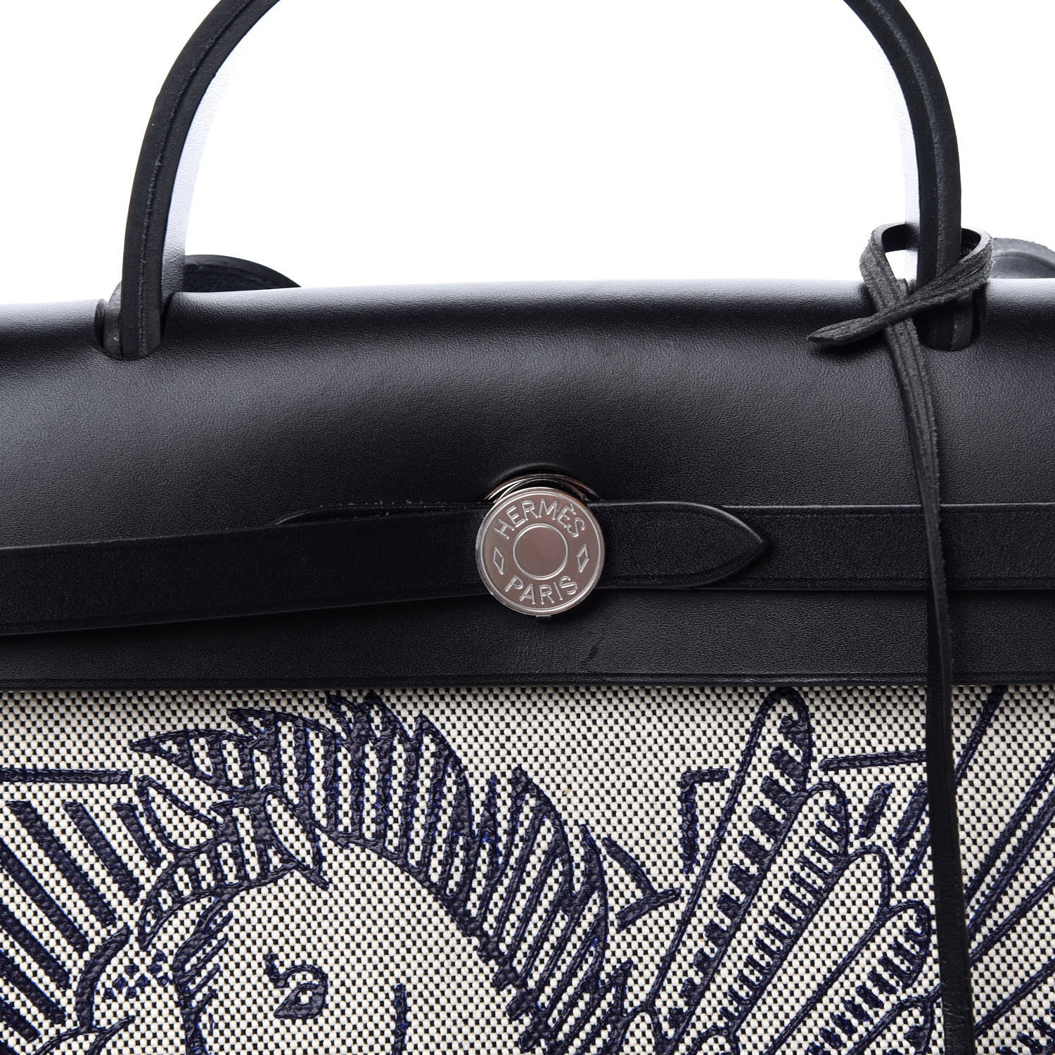 Hermes Vache Hunter Toile Pegase Pop Herbag Zip Retourne 31 PM Bleu Indigo 8 of 8