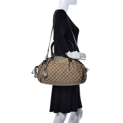 Gucci Monogram Medium Sukey Boston Bag Brown 2 of 10