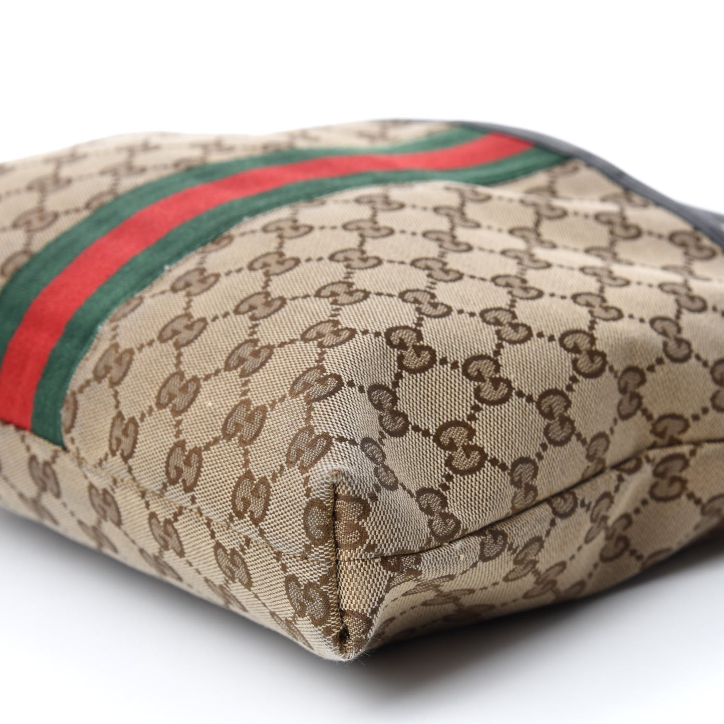 GG Monogram Web Flat Messenger Bag Black