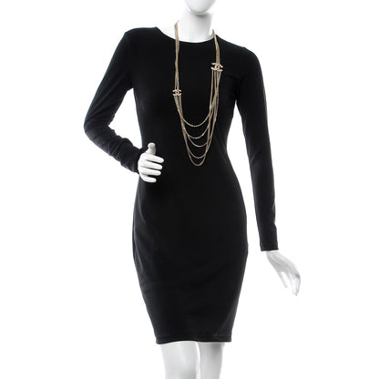 Chanel Crystal CC Multi Strand Chain Necklace Gold 2 of 6