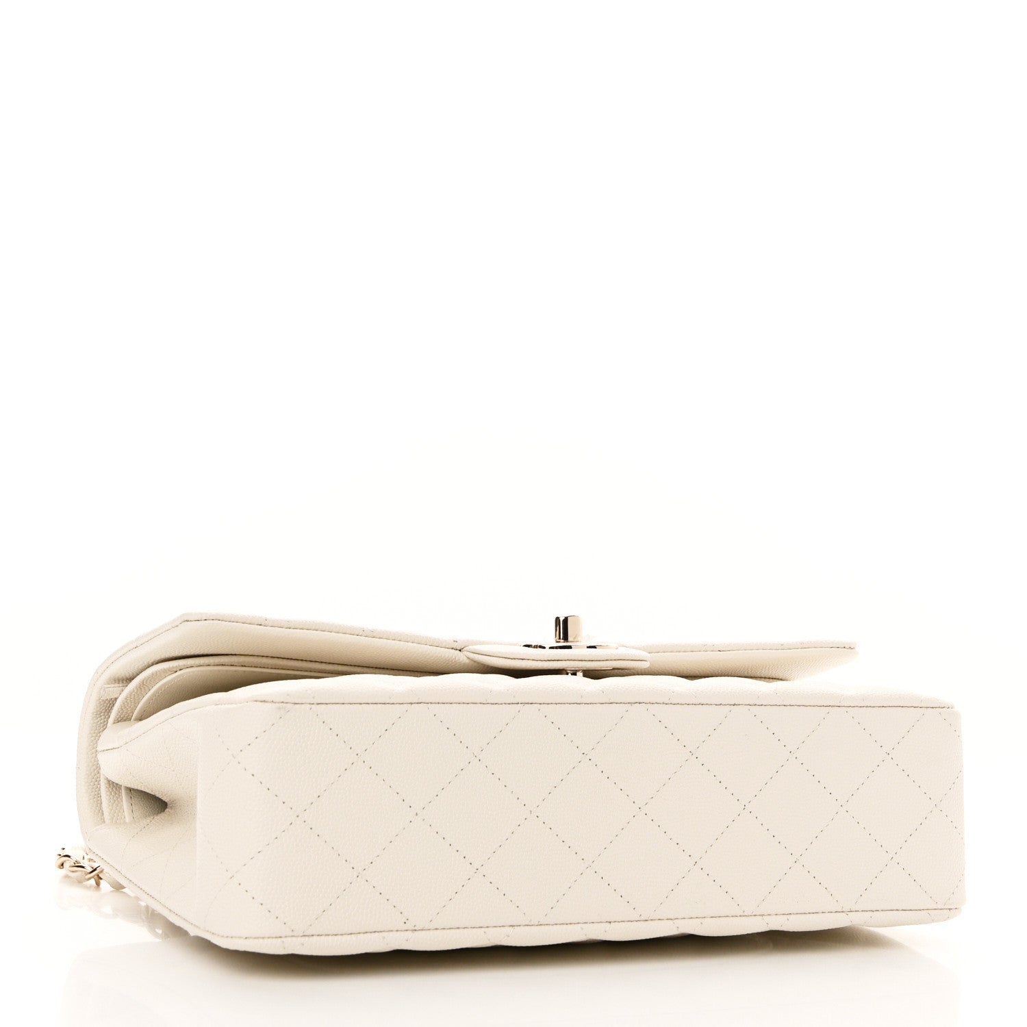 Chanel Caviar Quilted Medium Double Flap White 4 of 11