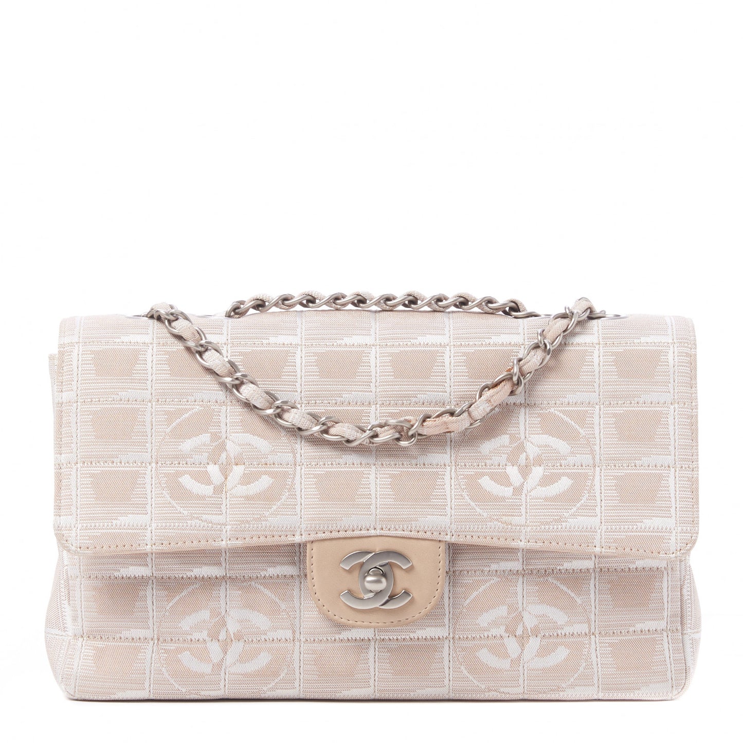 Nylon Medium Travel Flap Light Beige