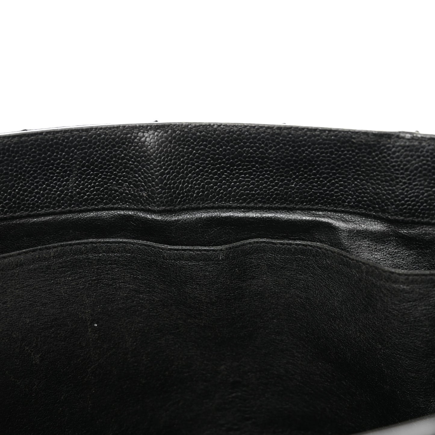 Caviar Quilted Shopping Tote Black