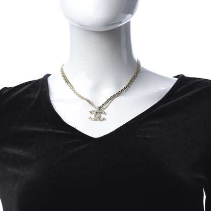 Chanel Crystal CC Multi Strand Chain Necklace Gold 2 of 5