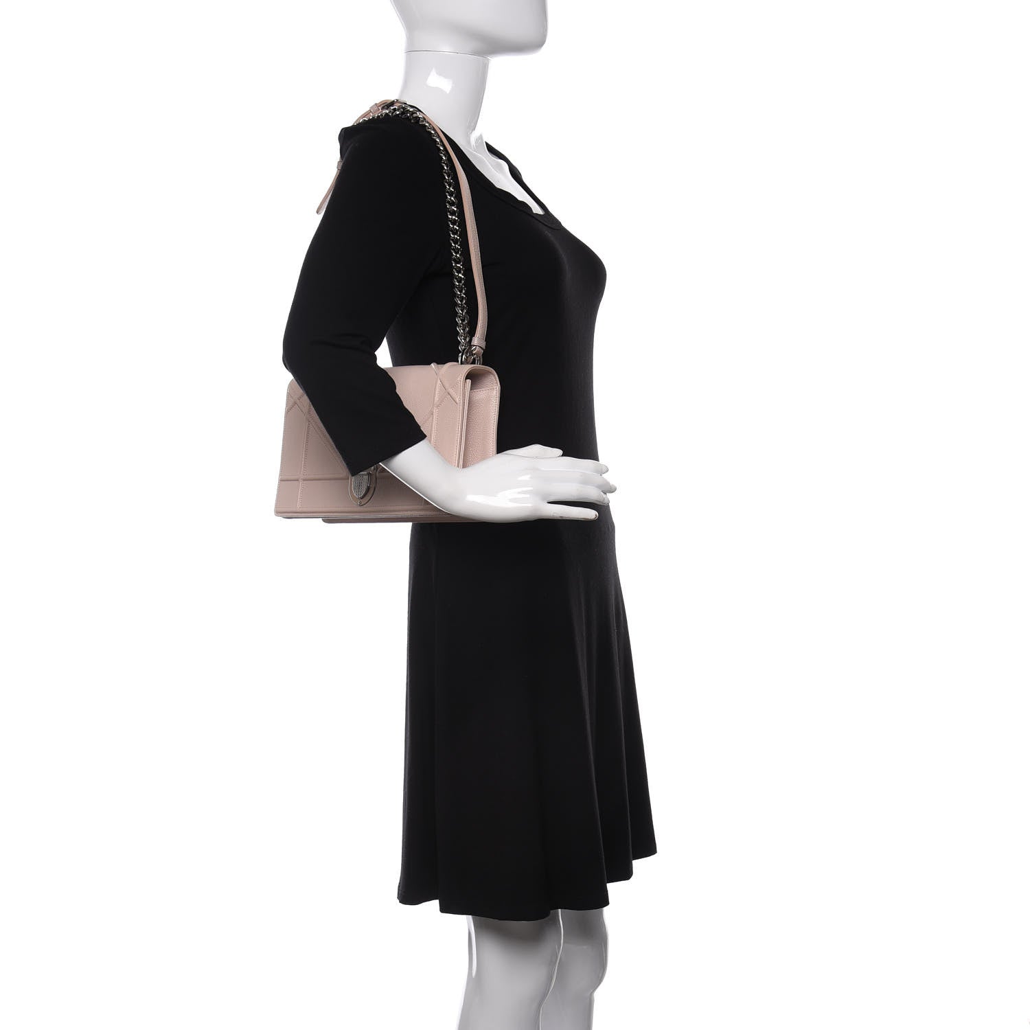 Christian Dior Grained Calfskin Cannage Medium Diorama Flap Bag Rose Poudre 2 of 10