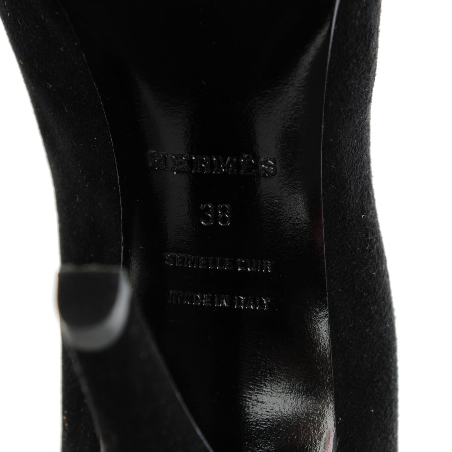 Goatskin Suede Florida Pumps 38 Black