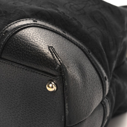 Gucci Canvas Horsebit Large Glam Shoulder Bag Black 10 of 14