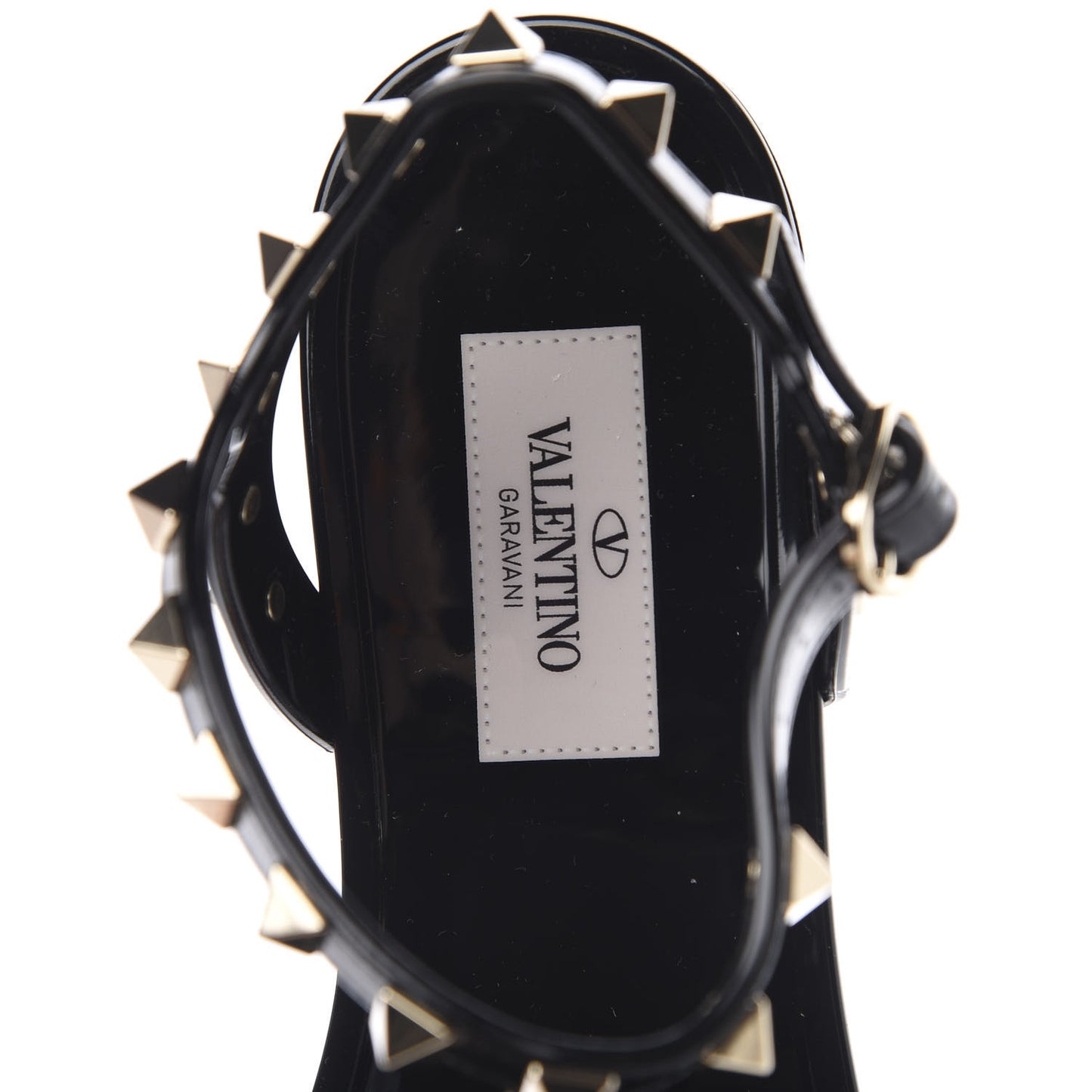 PVC Jelly Rockstud Caged Sandals 37 Black