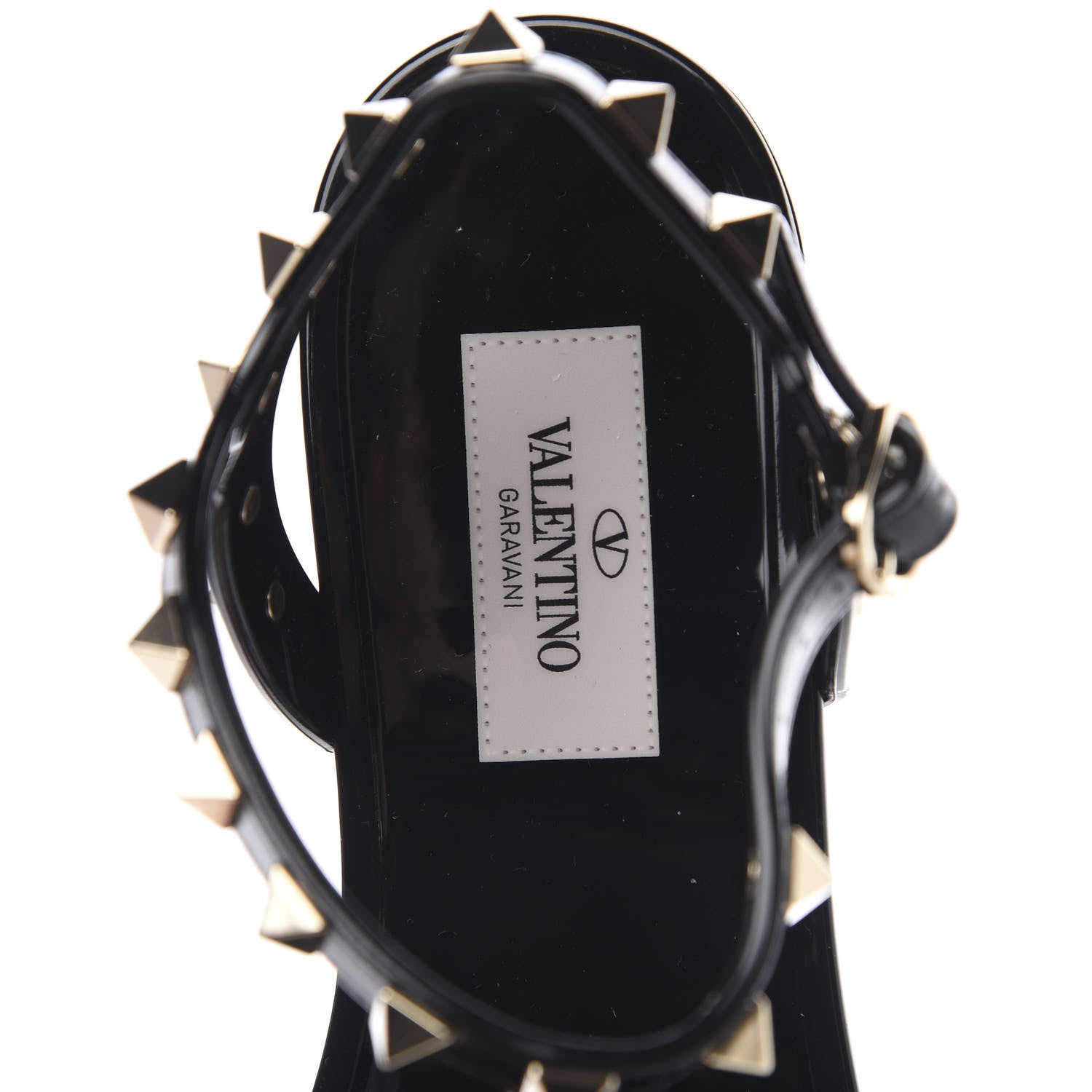 Valentino Garavani PVC Jelly Rockstud Caged Sandals 37 Black 6 of 8