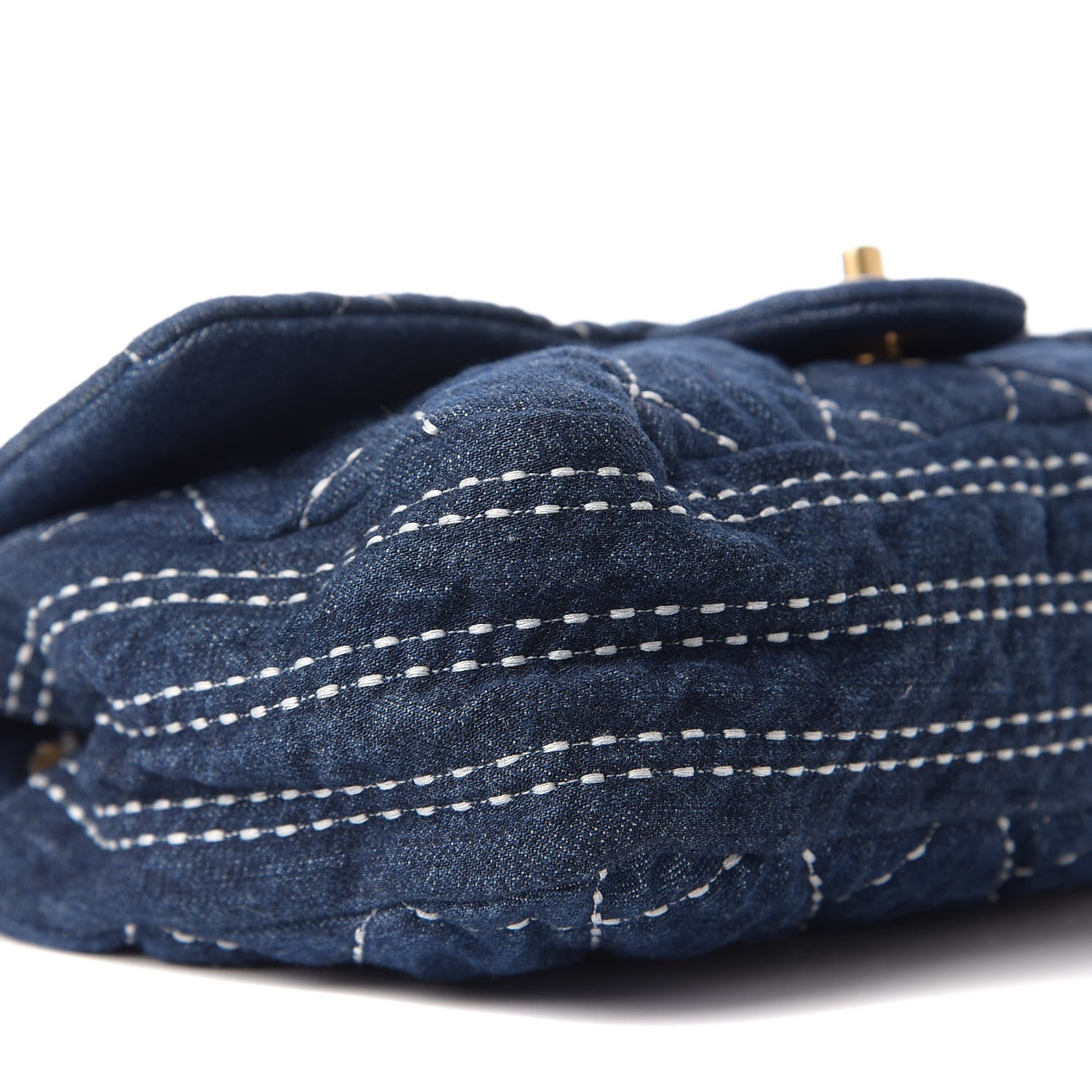 Chanel Denim Quilted Medium Denim Trip Single Flap Blue 8 of 12