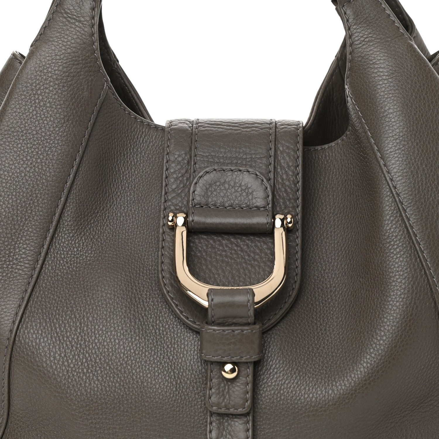 Gucci Pebbled Calfskin Medium Greenwich Shoulder Bag Grey 8 of 10
