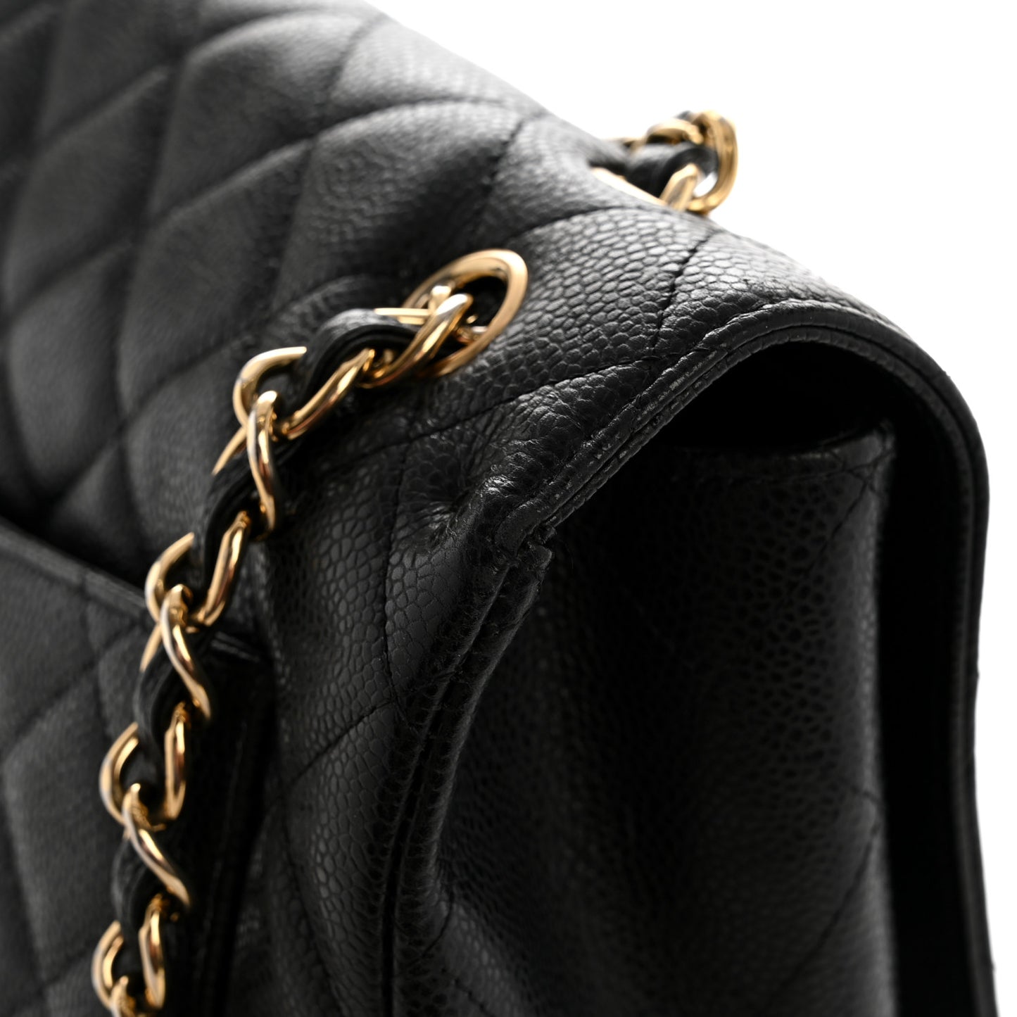 Caviar Maxi Single Flap Black