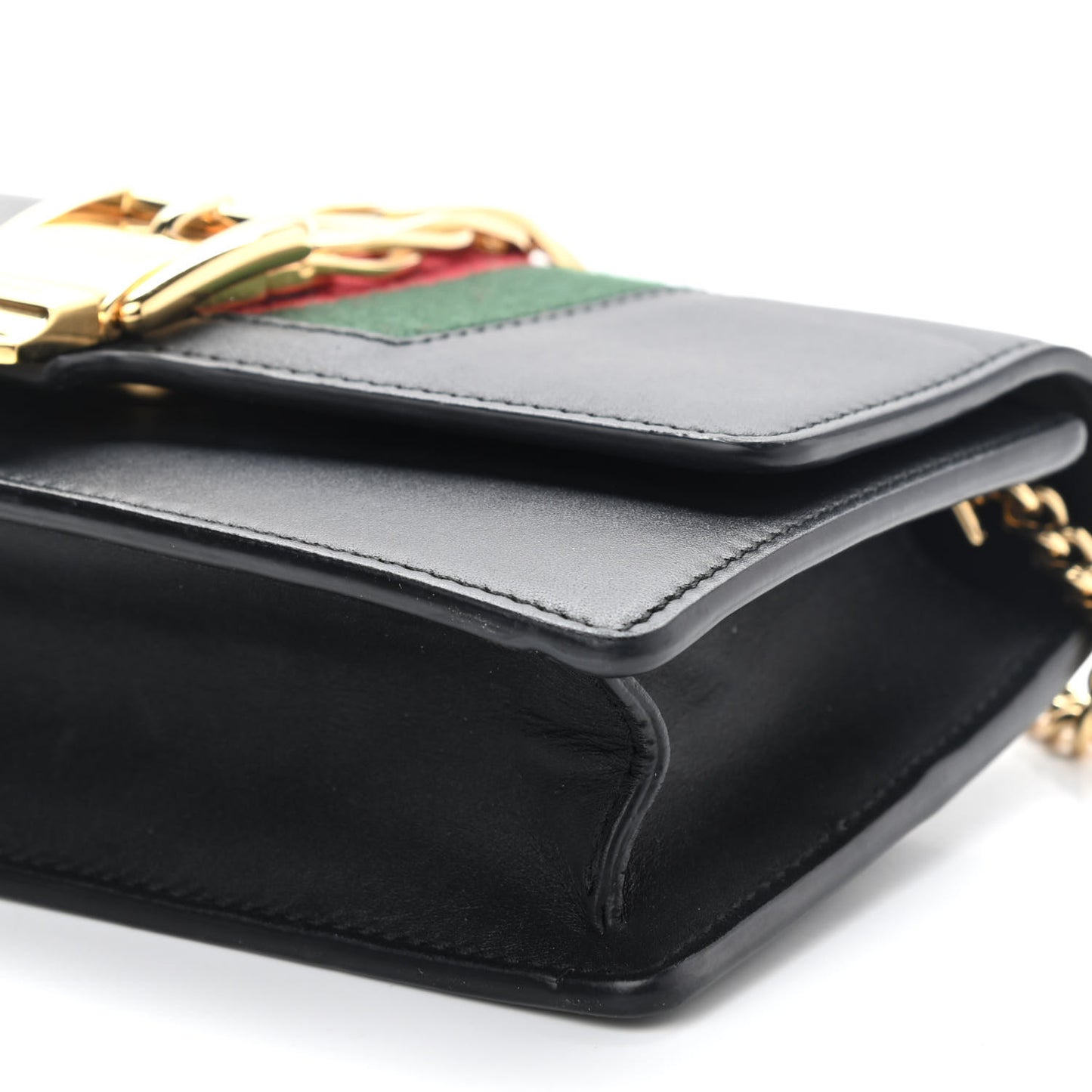 Calfskin Super Mini Sylvie Chain Shoulder Bag Black