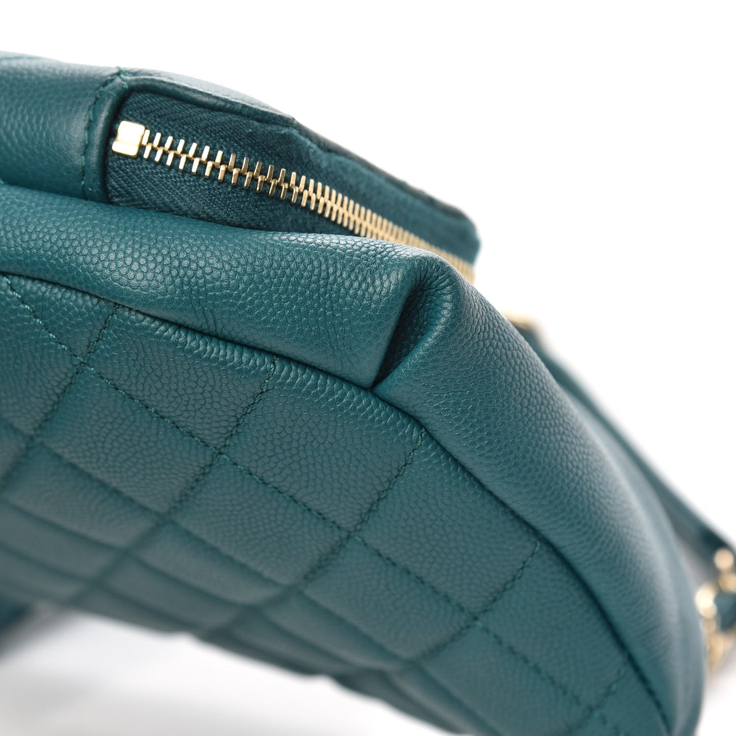 Caviar Quilted Business Affinity Waist Belt Bag Dark Turquoise