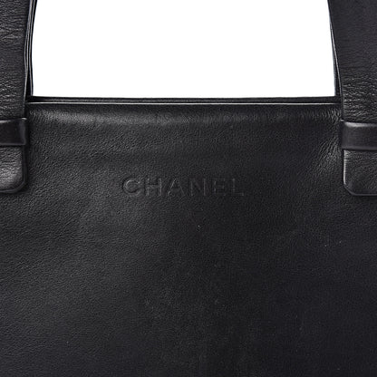 Chanel Calfskin Logo Shoulder Bag Black 11 of 14