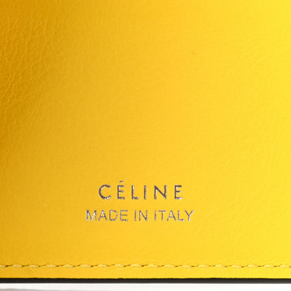 Celine Drummed Calfskin Small Multifunction Folded Wallet Black 6 of 8