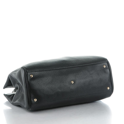 Gucci Calfskin Large Bamboo Shopper Tote Black 4 of 8