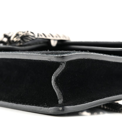 Gucci Suede Super Mini Dionysus Shoulder Bag Black 9 of 11