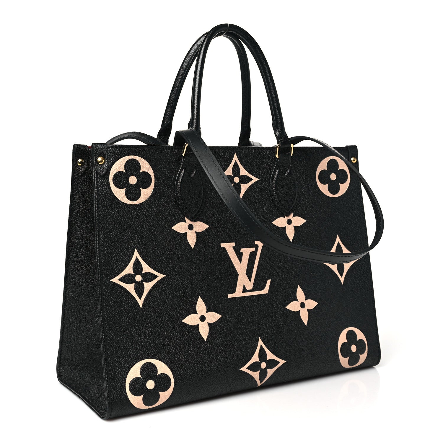 Louis Vuitton Empreinte Monogram Giant Onthego MM Black Beige 3 of 9