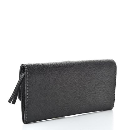 Chloe Calfskin Marcie Continental Flap Wallet Black 3 of 8